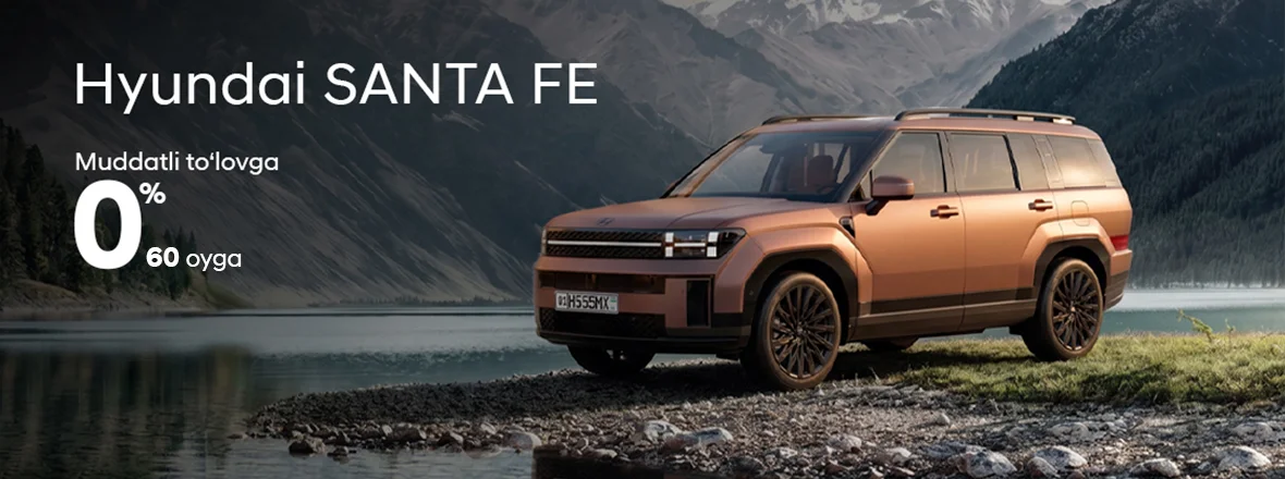Hyundai SANTA FE. 60 oygacha 0% muddatli to‘lov